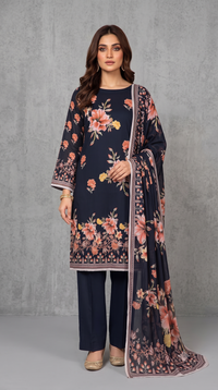 GOHAR'S CLOTHES Premium Bold Print 3 Piece Unstitched Lawn Suit for Women